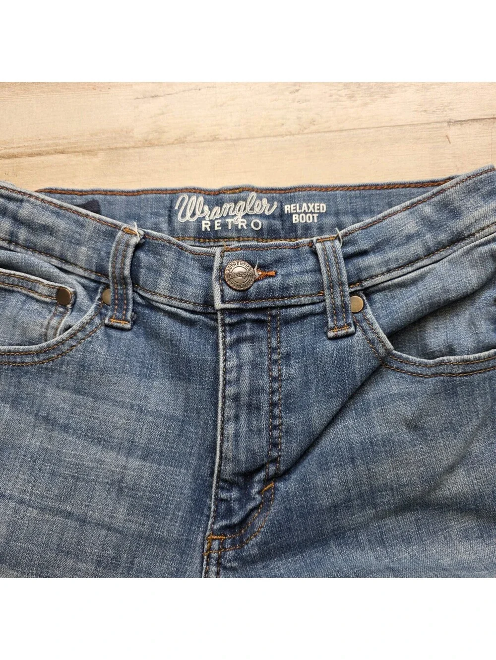 Boys Wrangler Retro Relaxed Straight Slim Fit Jeans Sz 14 Adjustable Waist Youth